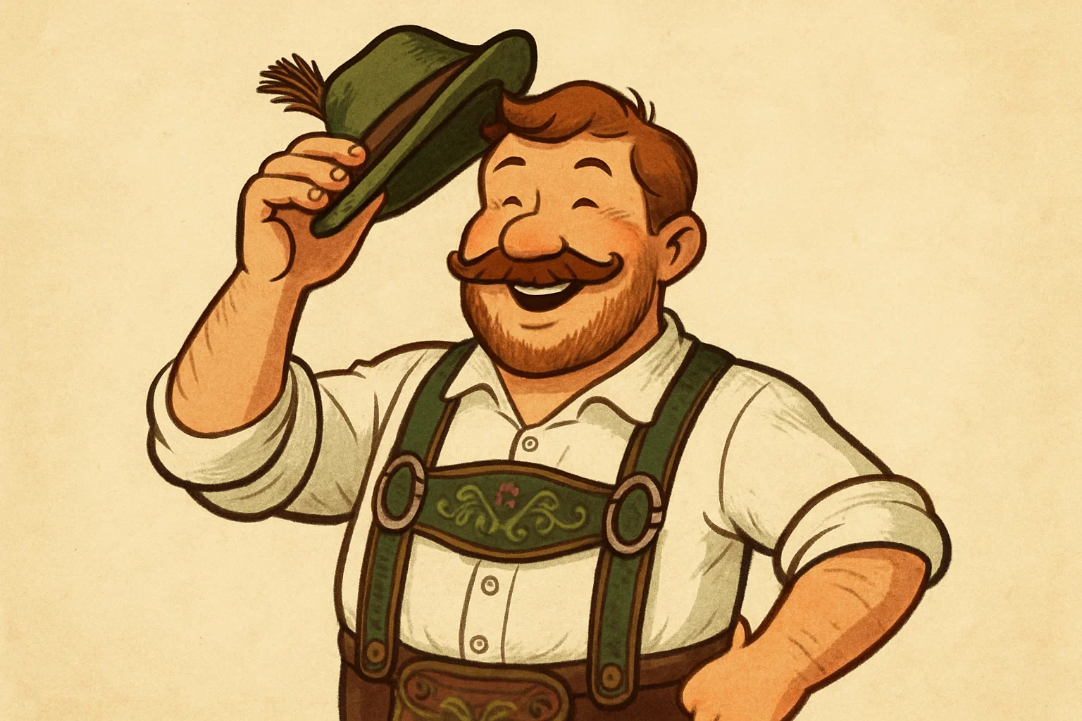 A Bavarian man in traditional clothing